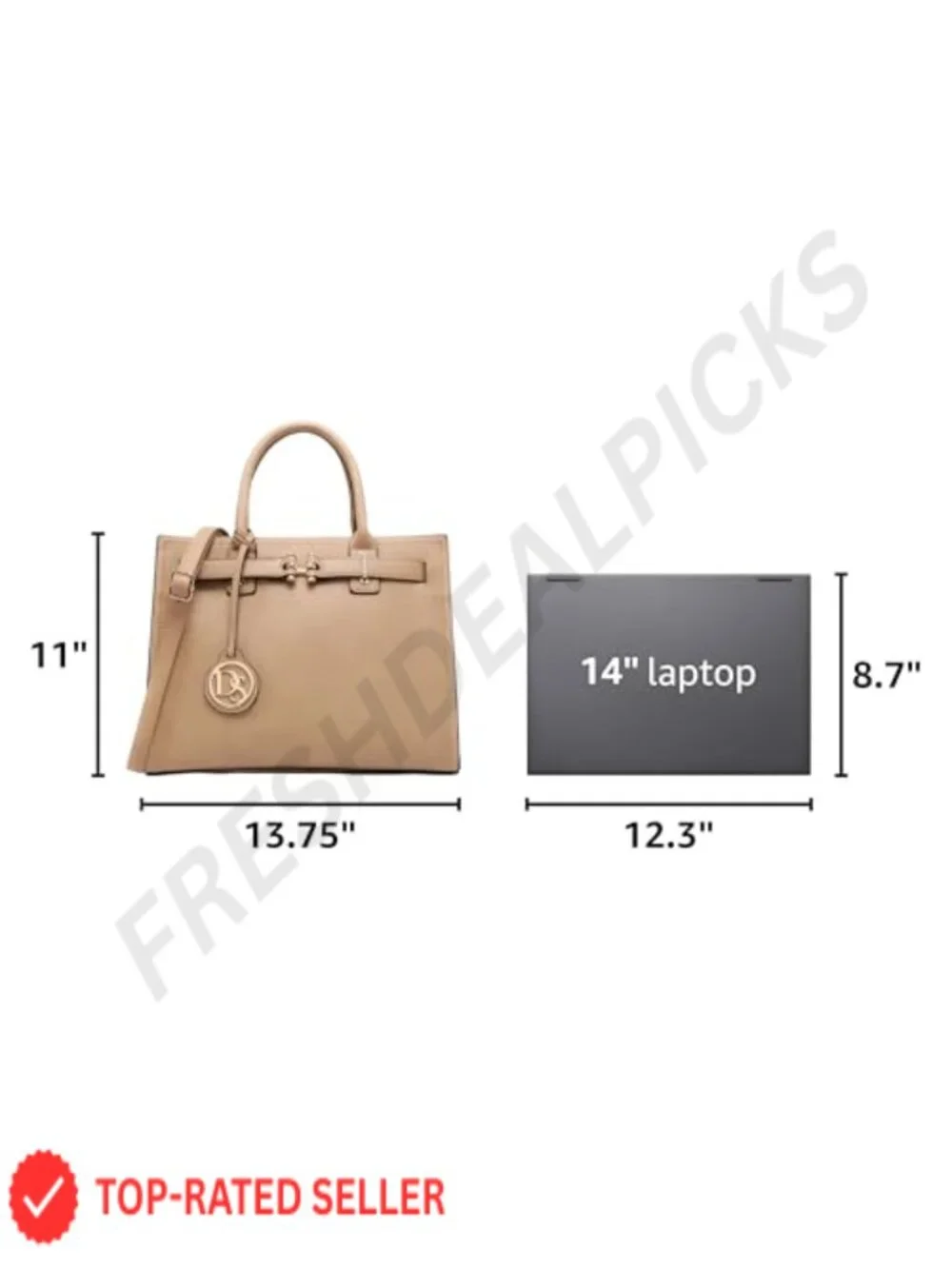 Vegan Leather Satchel Handbag Work Tote Shoulder Bag